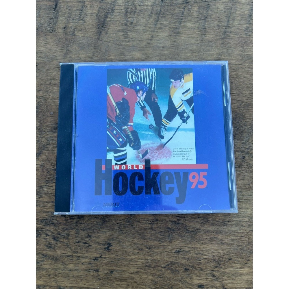 World Hockey 95 Merit Studios Vintage PC CD-ROM 1995 Hockey Game Big Box Era